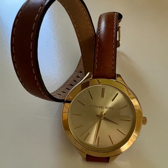 Michael Kors wrap around leather watch - Picture 2 of 7